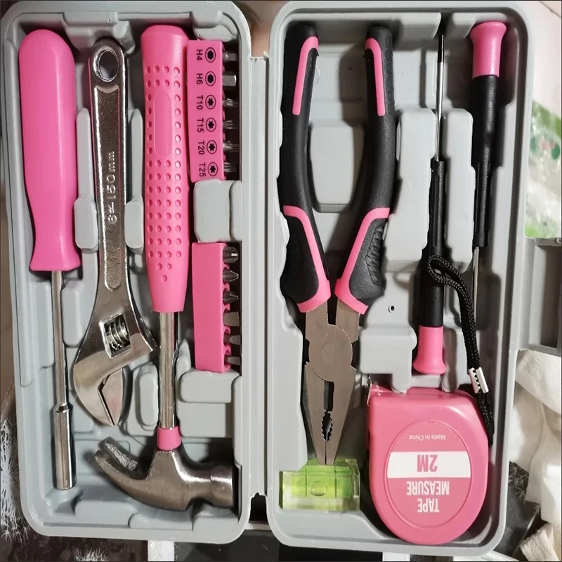 157-piece Household DIY Tool Box, Unisex, Customizable for OEM Use, Suitable for the Garden, Office, or Home.