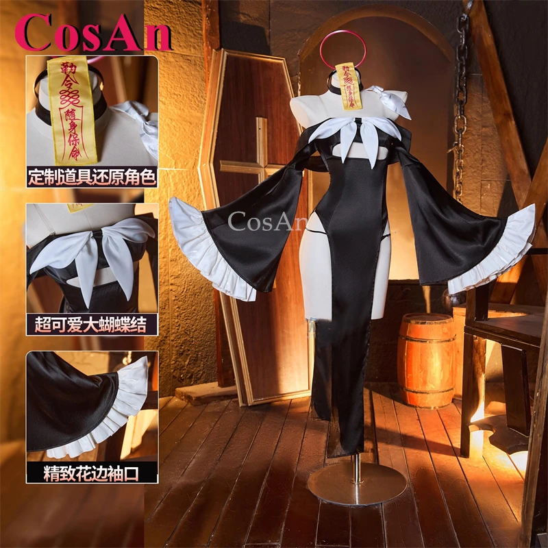 

CosAn Game Blue Archive Plana Cosplay Costumes Little Zombie Lovely Nifty Black Dress Halloween Party Role Play Clothing S-XL