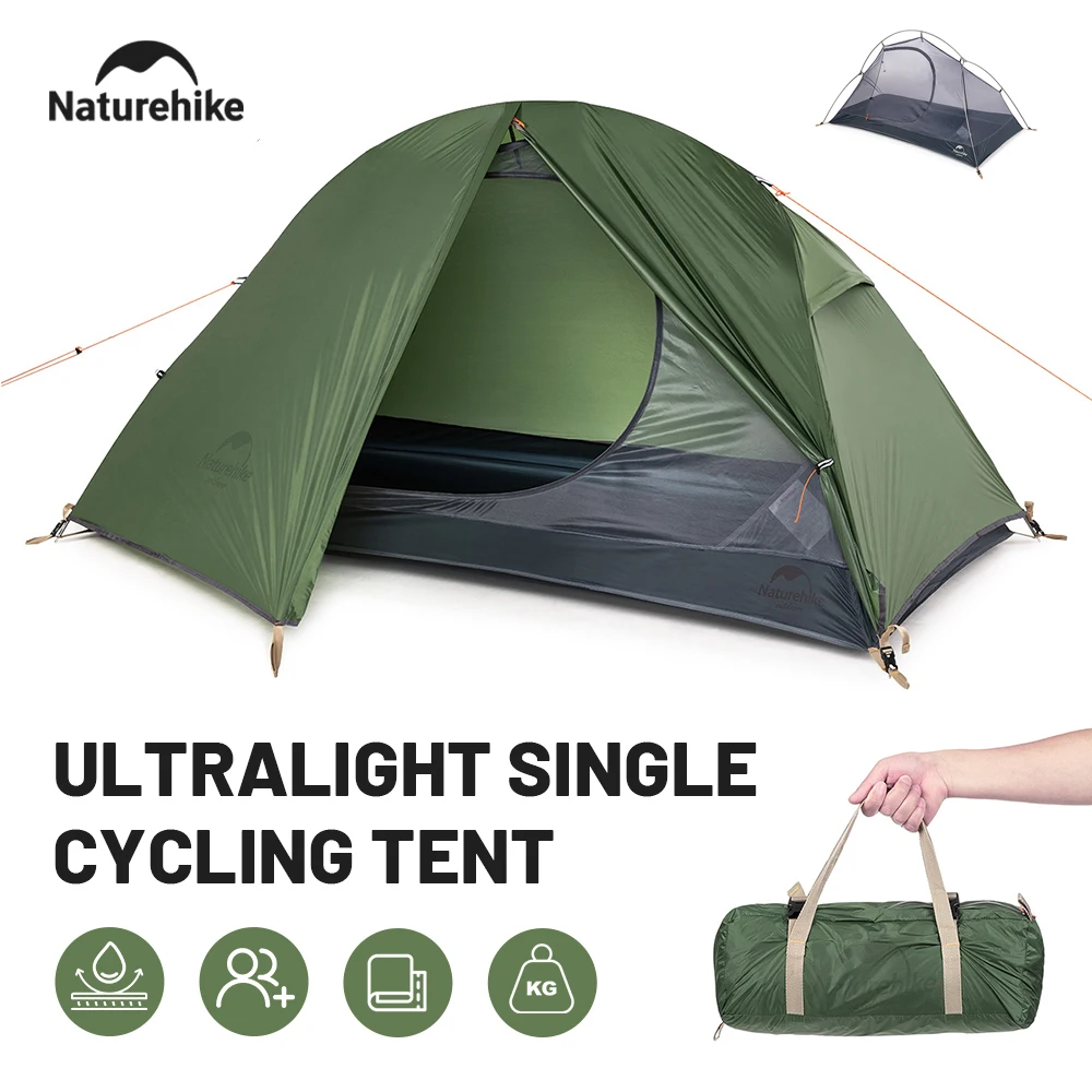 Naturehike 2026 New Camping Tent Ultralight Portable Waterproof 1 Person Nylon Hiking Shelter Tent Cycling Backpacking Tents