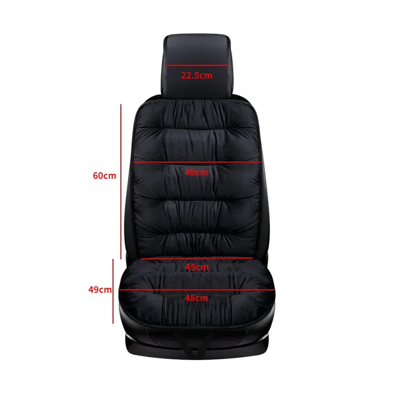 Original Winter Warm Cushion Soft Non-Slip Pad Car Seat Cushion Thick Velvet Car Seat Cover Automotive Interior Accessories