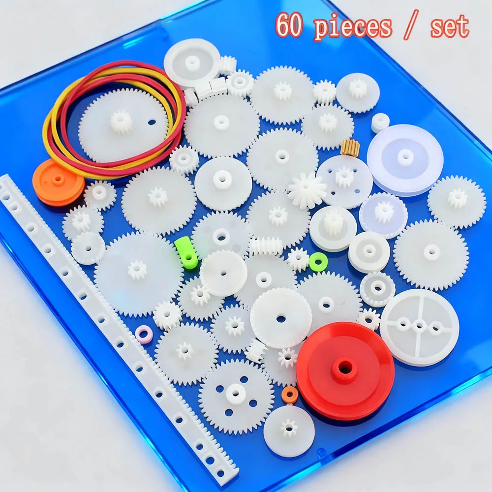 DIY Handmade Toy Accessories Motor plastic gears Mixed Plastic Gear Bag Motor Motor Transmission Gear 0.5 Mold DIY Toy