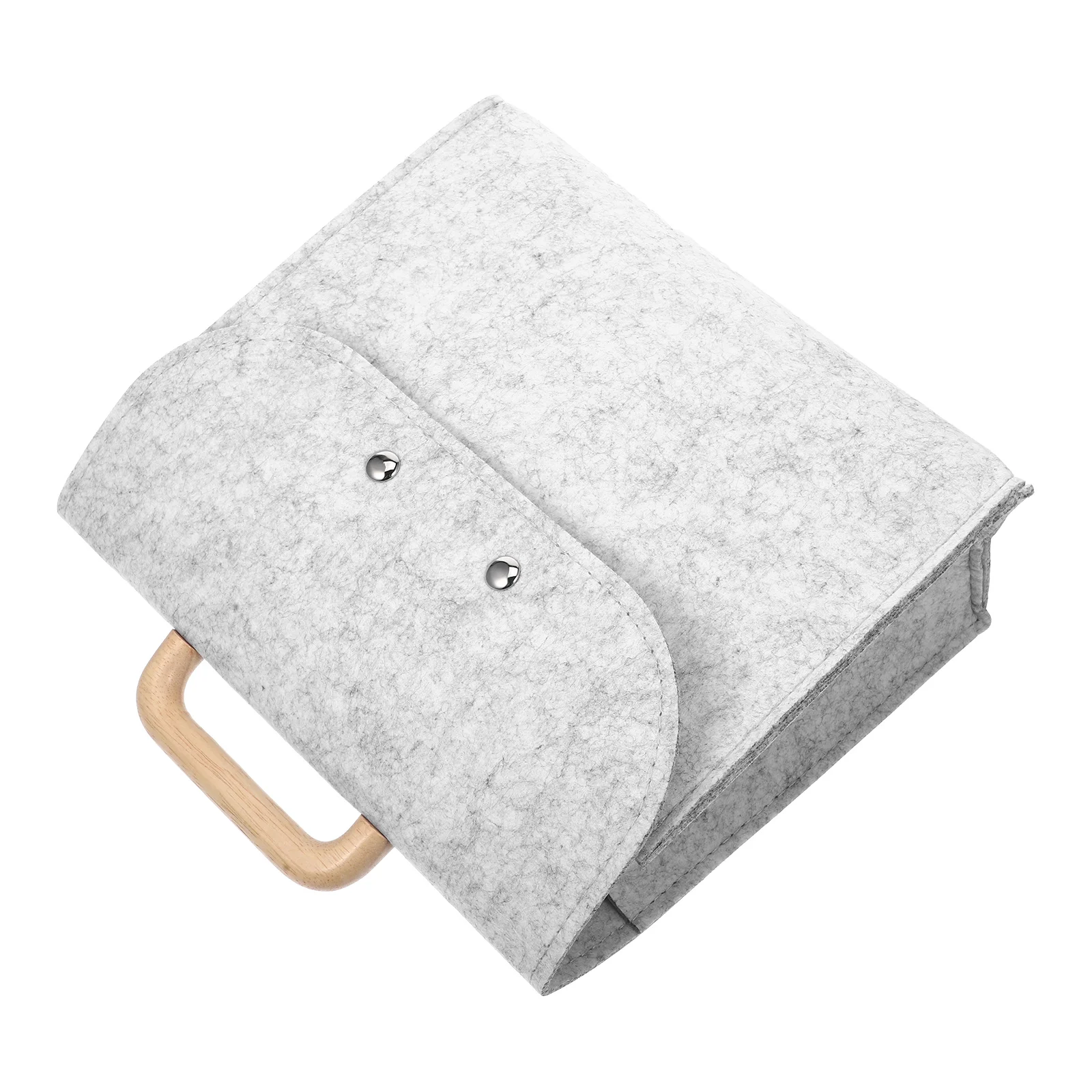 حقيبة تخزين محمولة باليد، منظم ملفات عالي السعة، مقبض خشبي رمادي عميق، حقائب حمل للأعمال، للاستخدام المكتبي، محمولة #6