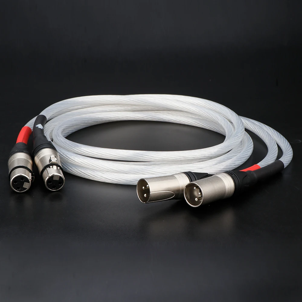 

Hifi XLR Cable High Quality for Speakers Pure Silver Plated 5N OCC Audio Cable XLR Male to Female Cable Balance Line 1m/3m