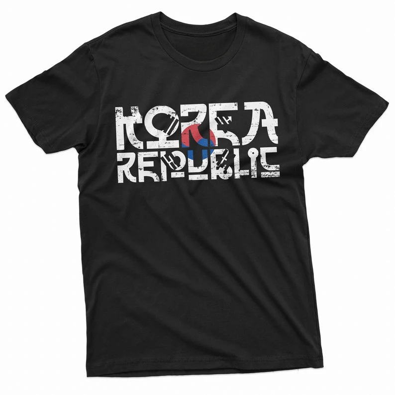 Футболка из Южной Кореи, мужская футболка с флагом эпохи Корейской Республики, футбольная футболка с гербом, футболка ROK Daehan Minguk