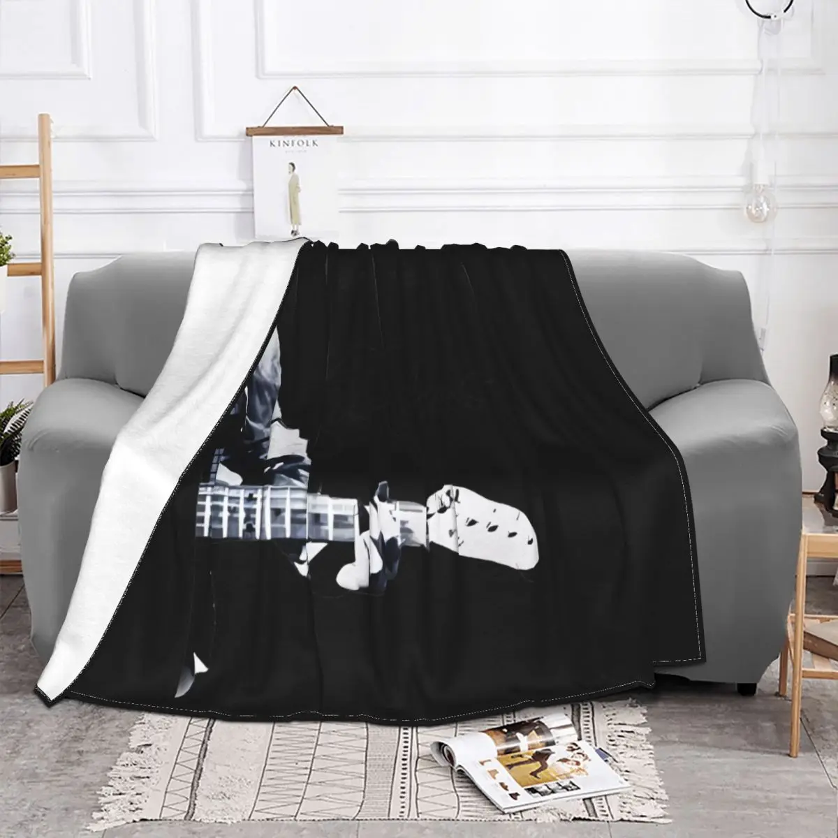 Eric Clapton - Slowhand Signature White Anime Blankets Blankets & Throws Custom Blanket Personalized Throw Blanket