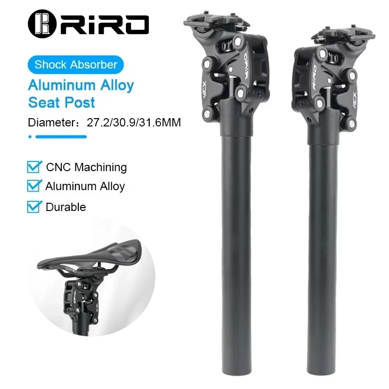 

RIRO RCX SP-S4 Bicycle Shock Absorber 50MM Travel Seatpost 350mm*27.2mm/28.6/30.0/30.4/30.9/31.6/33.9mm Mountain Bike Seat Tube