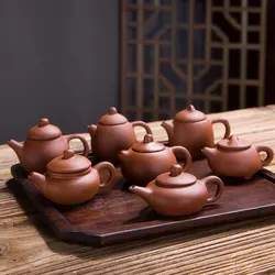 Creative Mini Purple Clay Teapot Fingertip Teapot Kung Fu Tea Set Accessories Ceramic Tea Infuser Living Room Office Decoration