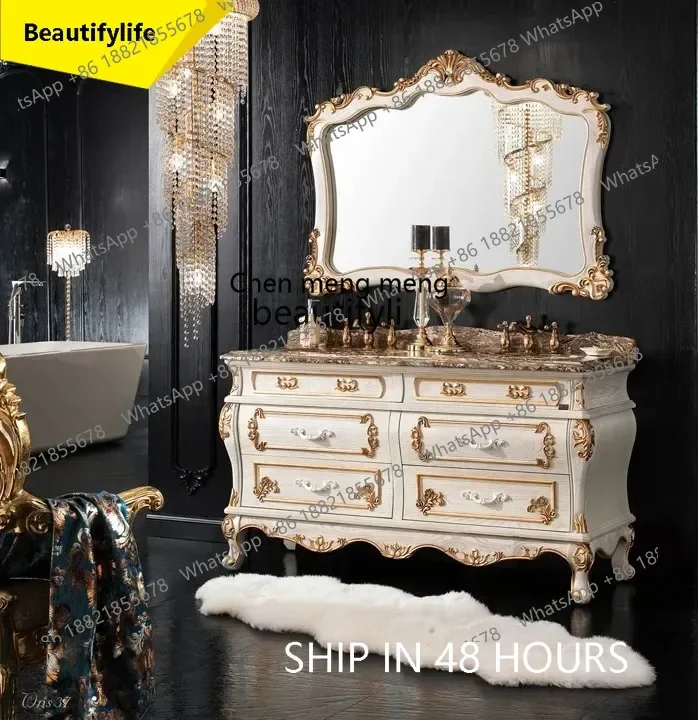 

cn8350 ssEuropean-Style Bathroom Cabinet Floor Oak Double Basin Wash Basin Bathroom Bathroom Cabinet Combination