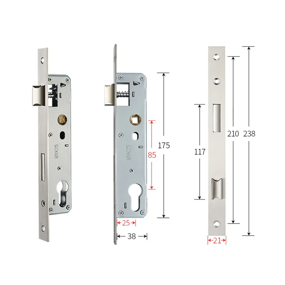 1 個 8520/8525/8530/8535 金属ドアロックステンレス鋼ユニバーサルロック本体ほぞ穴ハードウェア非インテリジェントロック