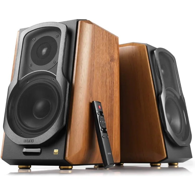

S1000MKII Audiophile Active Bookshelf 2.0 Speakers - 120w Speakers Bluetooth 5.0 with aptX HD - Optical Input