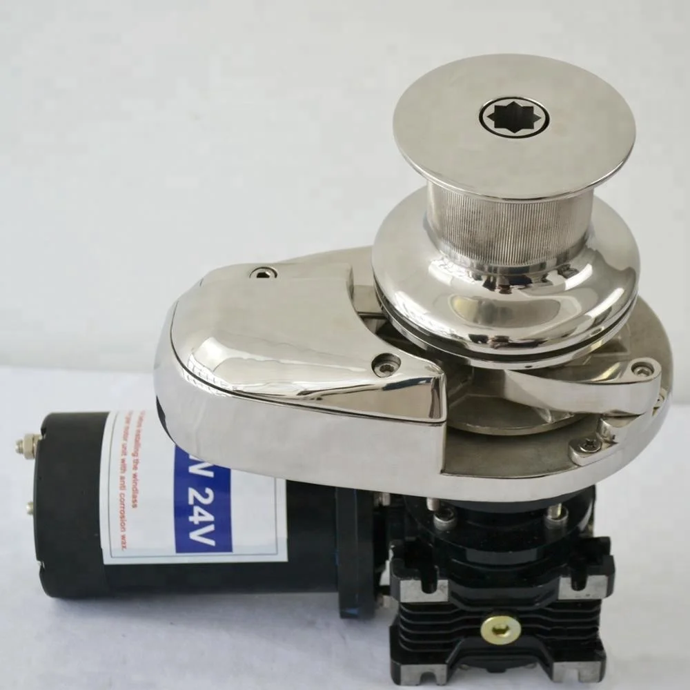 400W DC12V/24V Vertical Anchor Windlass for Boat Steel Construction ISO9001 Certified Remote Control 6mm Wire Rope