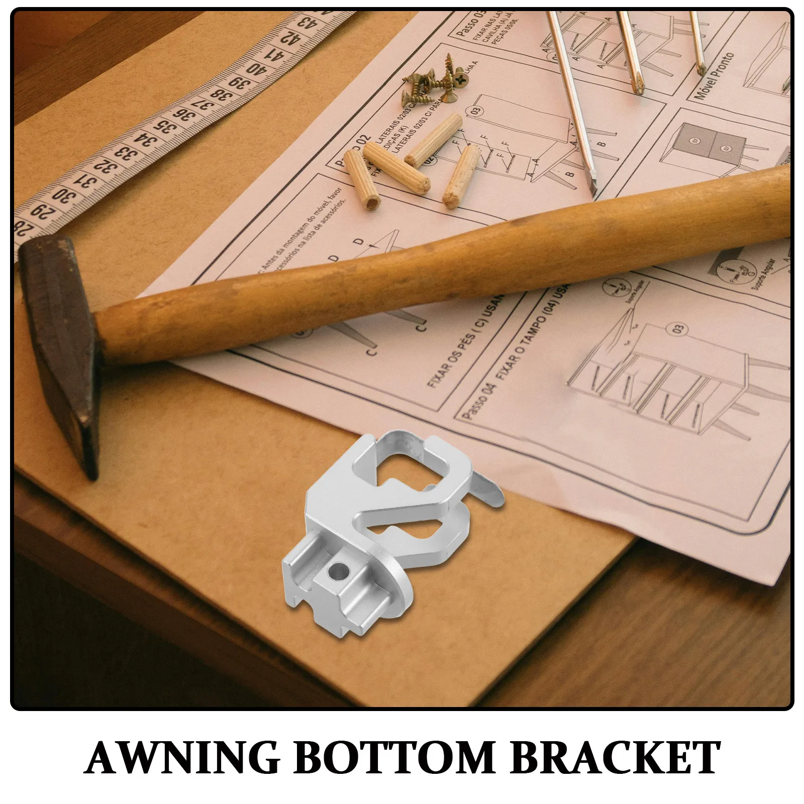 Camper Awning Hardware Replacement Parts Rv Awning Arm Clamp Bracket Easy Installation Outdoor Trailer Canopy Fixing Bracket