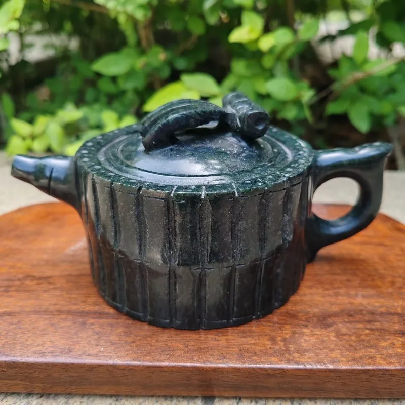 Black jade medicine king strong magnetic health care king stone teapot suit kung fu tea cup purifies water quality