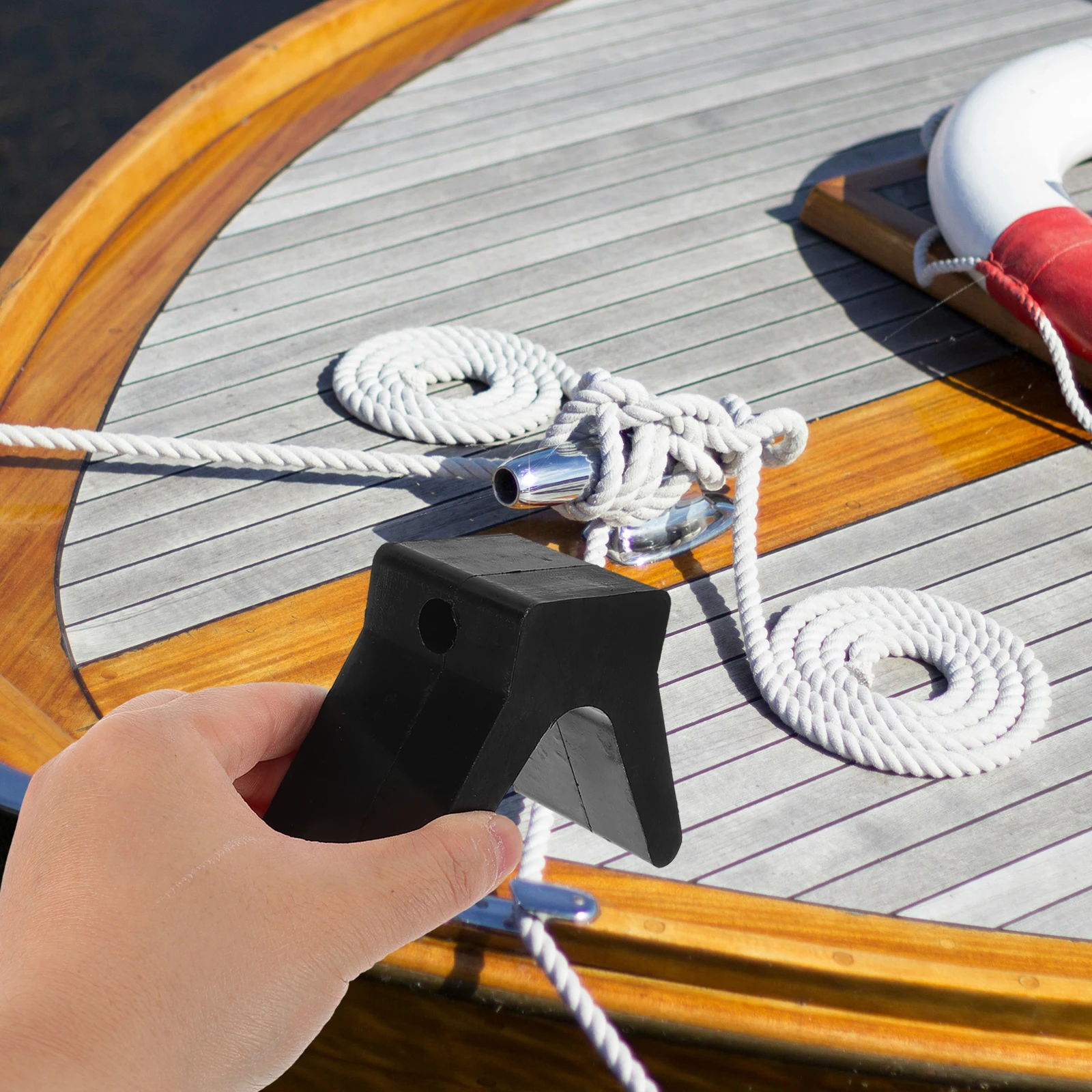 

2 Pcs Marine Trailer Boat Guides Parts Ocean Brackets Maintenance Rubber Bow Stop Block