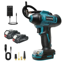 Cordless Car Tire Automatic Inflatable Pump Home Electric Air Pump Compressor With 12V Car Poer Adapter For Makita 18V Battery
