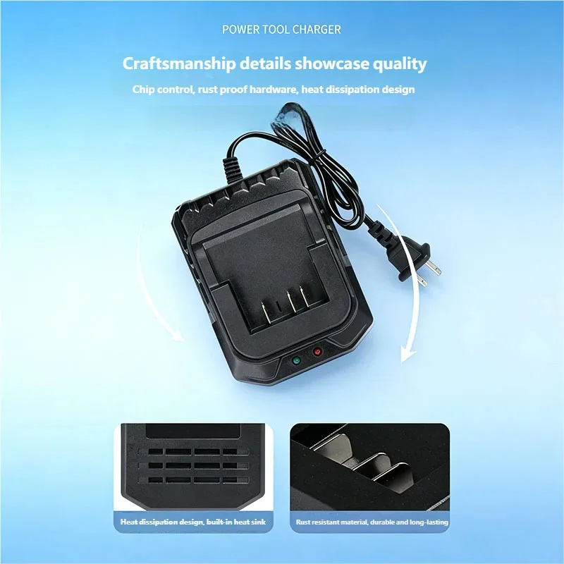 1Pcs For DongCheng 20V Lithium Battery Charger BL1415/1815/1830/1850 EU US Plug Lithium Battery Power Tool Fast Charger view 6