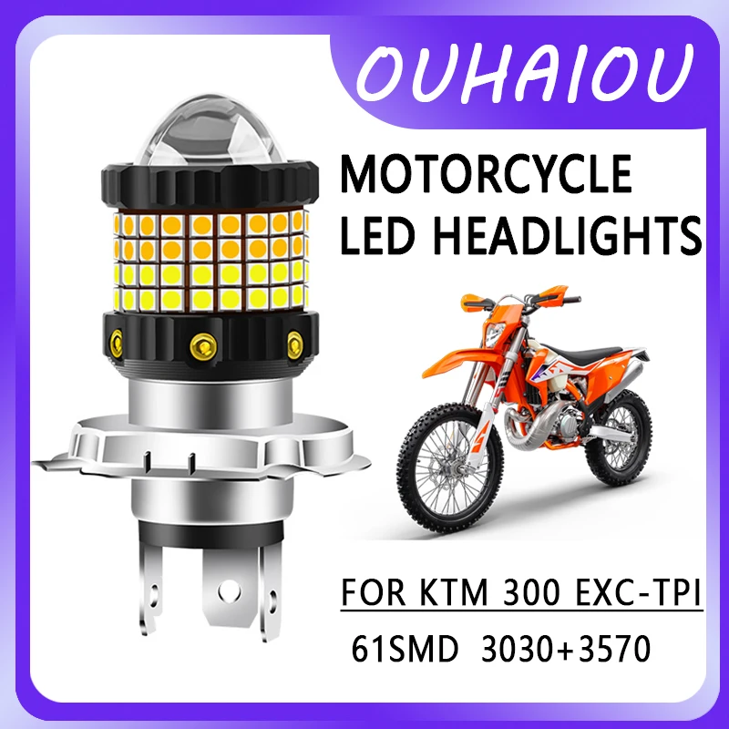 FOR KTM 300 EXC-TPI Motorcycle led headlight headlight H4 yellow white dual color motorcycle headlight 12-80v