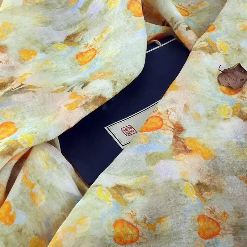 Pure Ramie Fabric, Twill Raw Dyed High Density, Breathable Anti Pilling No Deformation, For Curtain DIY Bag, Wholesale Customiza