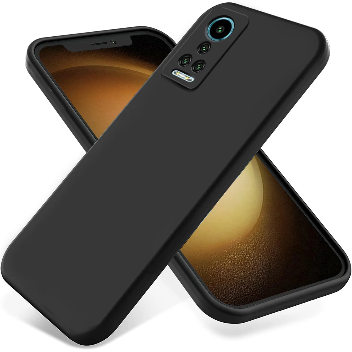 Funda completa de silicona líquida para Hisense H60, Funda Capa para Hisense H60, Funda protectora a prueba de golpes con correa de silicona