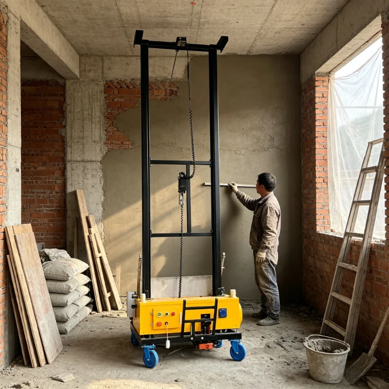 Automatic Wall And Ceiling Indoor And Outdoor Wall Plastering Machine On Sales 220V/380V Working Width 100cm/80cm
