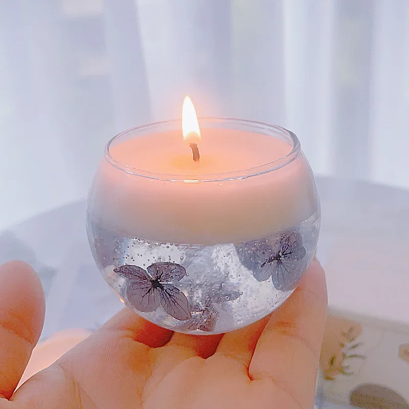 

Eternal Flower Transparent Candles Home Decoration Wedding Gifts Glass Cup Scented Candles for Party Romanic Dinner