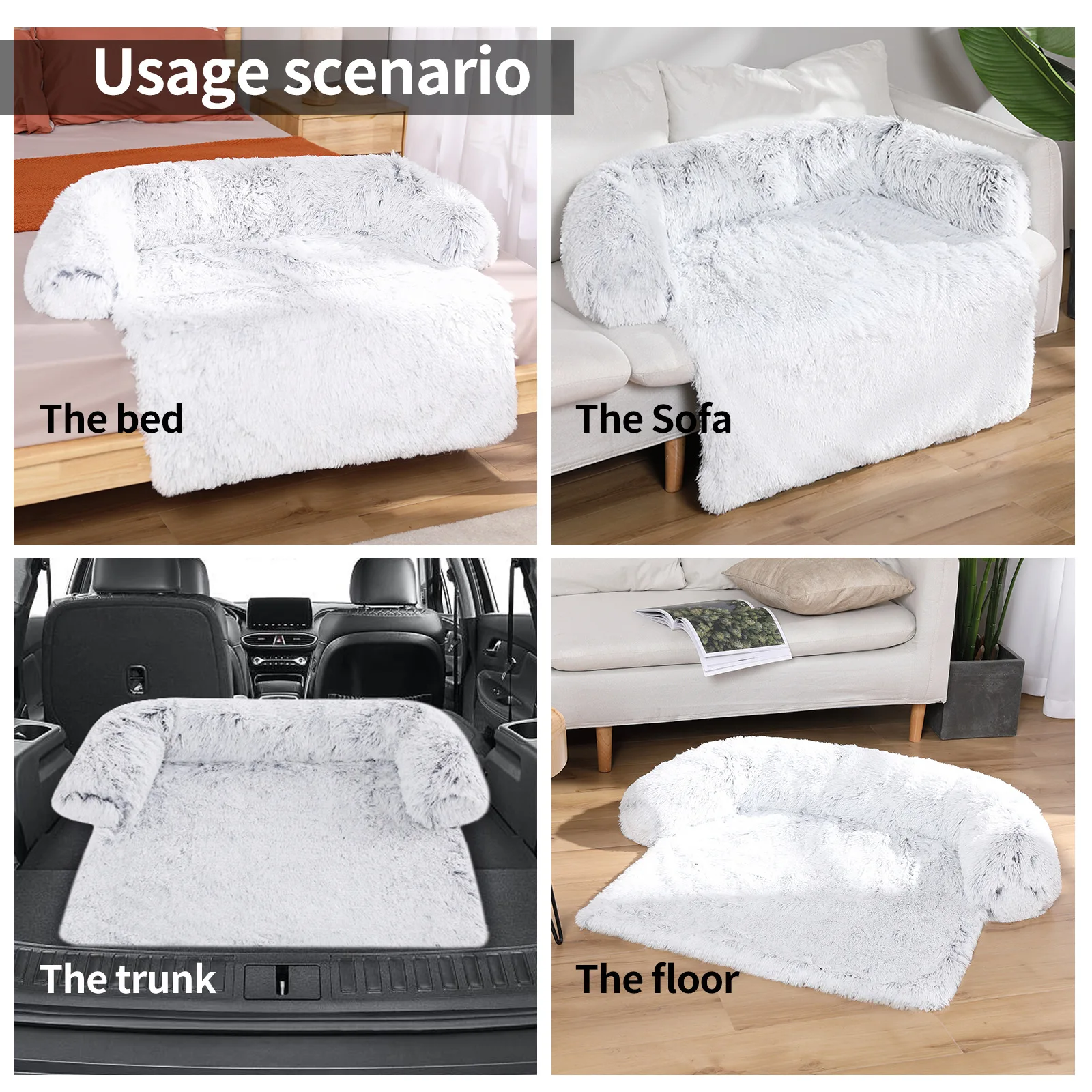 ZK20 بطانية حيوانات أليفة قطيفة مرونة عالية PP القطن سرير للحيوانات الأليفة وسادة القلق الإغاثة بساط نوم للكلاب القطط #3