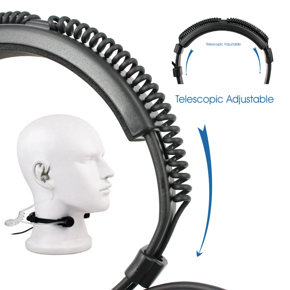 Walkie Talkie Microfoon Zware U94 PTT Hals Keel Mic Oortelefoon Radio Nato Tactische Headset Voor Baofeng Voor Kenwood Voor HYT