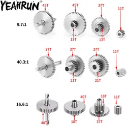 YEAHRUN Zestaw zębatek przekładni napędowej ze stali nierdzewnej Overdrive do 1/18 TRX4M Bronco Defender RC Crawler Car Upgrade