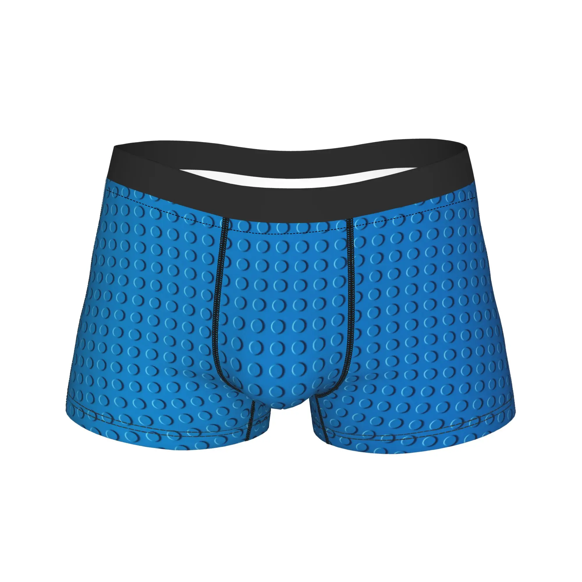 

Мужские дышащие трусы-боксеры синего цвета, однотонные, с базовой тканевой основой, качественные, больших размеров, на заказ
