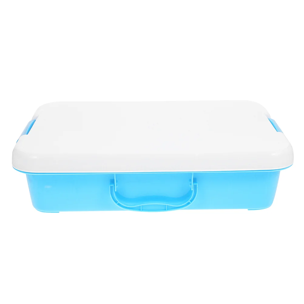 Sand Table Storage Box Playdough Toys Sandbox Tray for Kids with Cover Suitcase Child