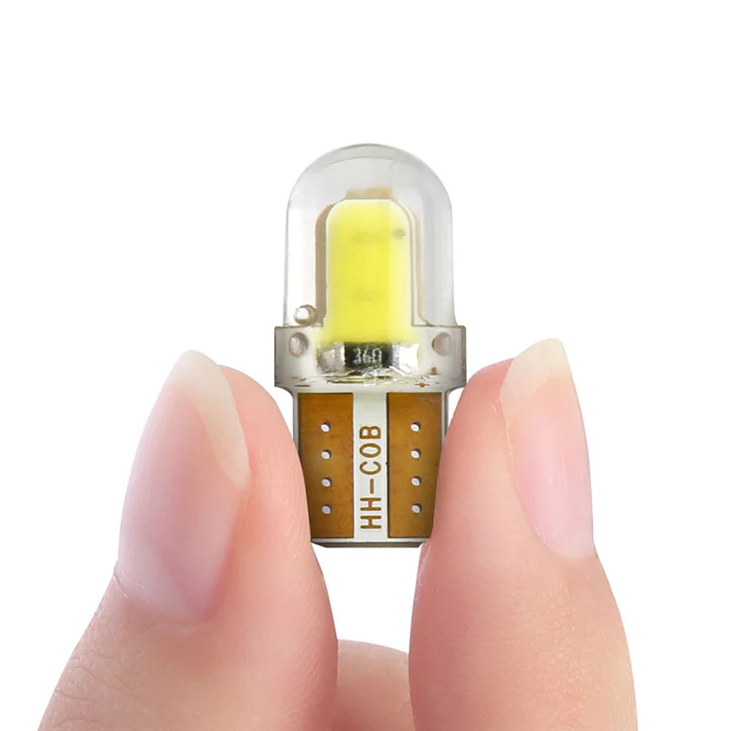 10/20/50PCS Light Bulbs ﻿LED W5W T10 COB 4SMD Led Parking Bulb Auto Wedge Clearance Lamp Canbus Silica Bright White License