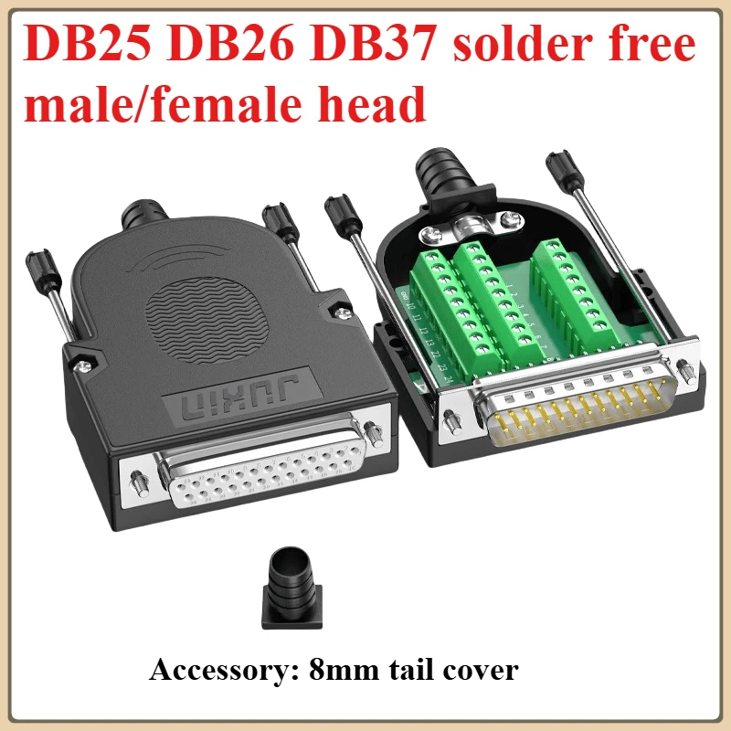 DB25/26/37 Breakout Cable Connector Industrial 3+9 VGA Male Female Plug DB25 DB26 DB37 Solderless 25/26/37 Pin D-SUB RS232 Joint