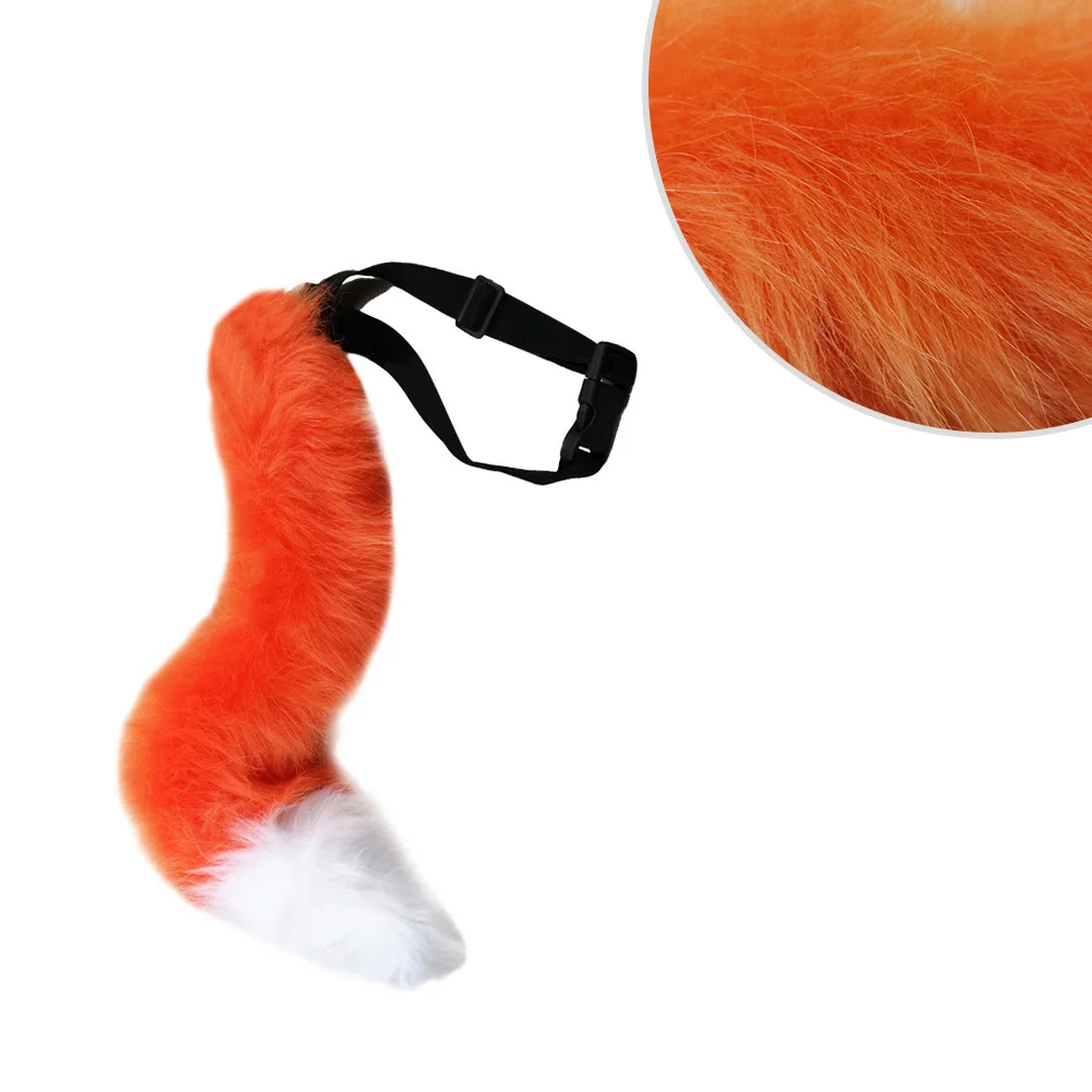 

1 шт., лисий хвост, густой регулируемый ремень, ремень, аксессуар для косплея, вечерние, фестиваль, подростковый хвост, карнавальный костюм