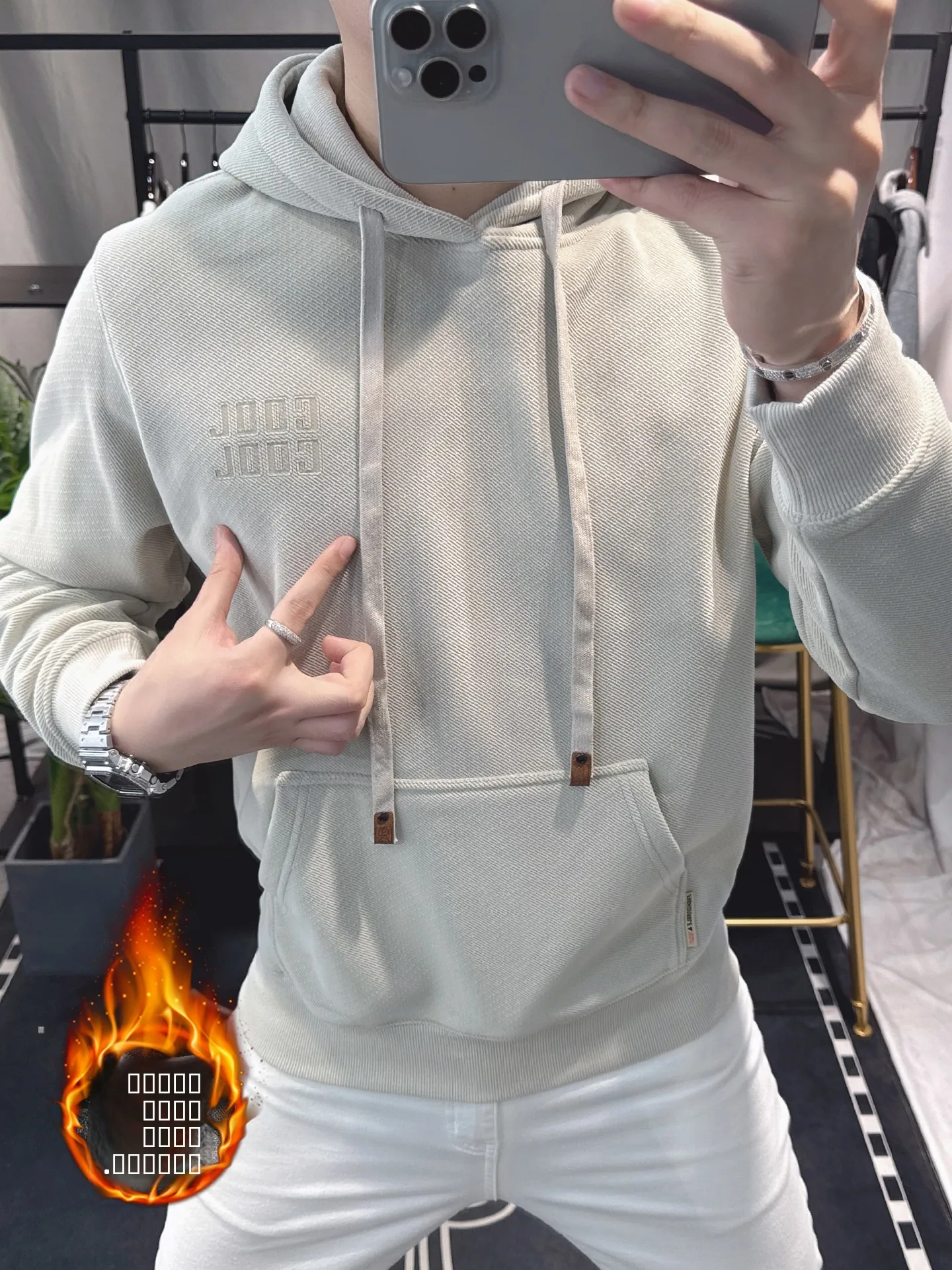 

Мужская толстовка с капюшоном на флисовой подкладке, утепленная, осенне-зимняя, новая, свободного кроя, модная, брендовая, из смесового хлопка и полиэстера