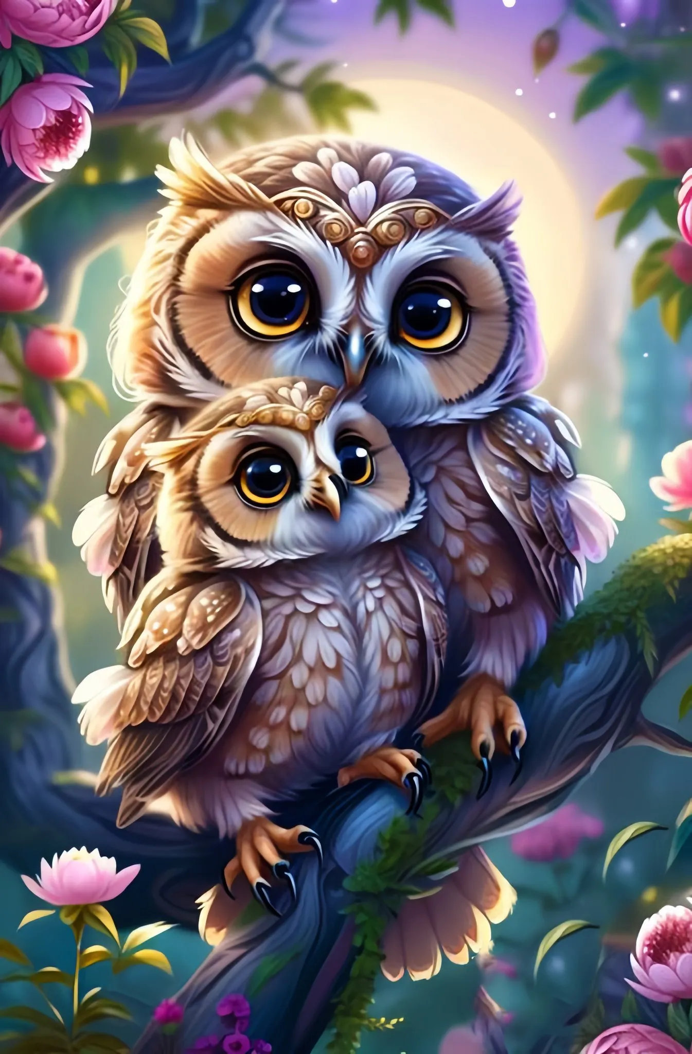Owl Animal Elephant Fairy Dust Full Square Diy Diamond Painting Cross Stitch Embroidery Mosaic Home Decor Needlework Crystal FD