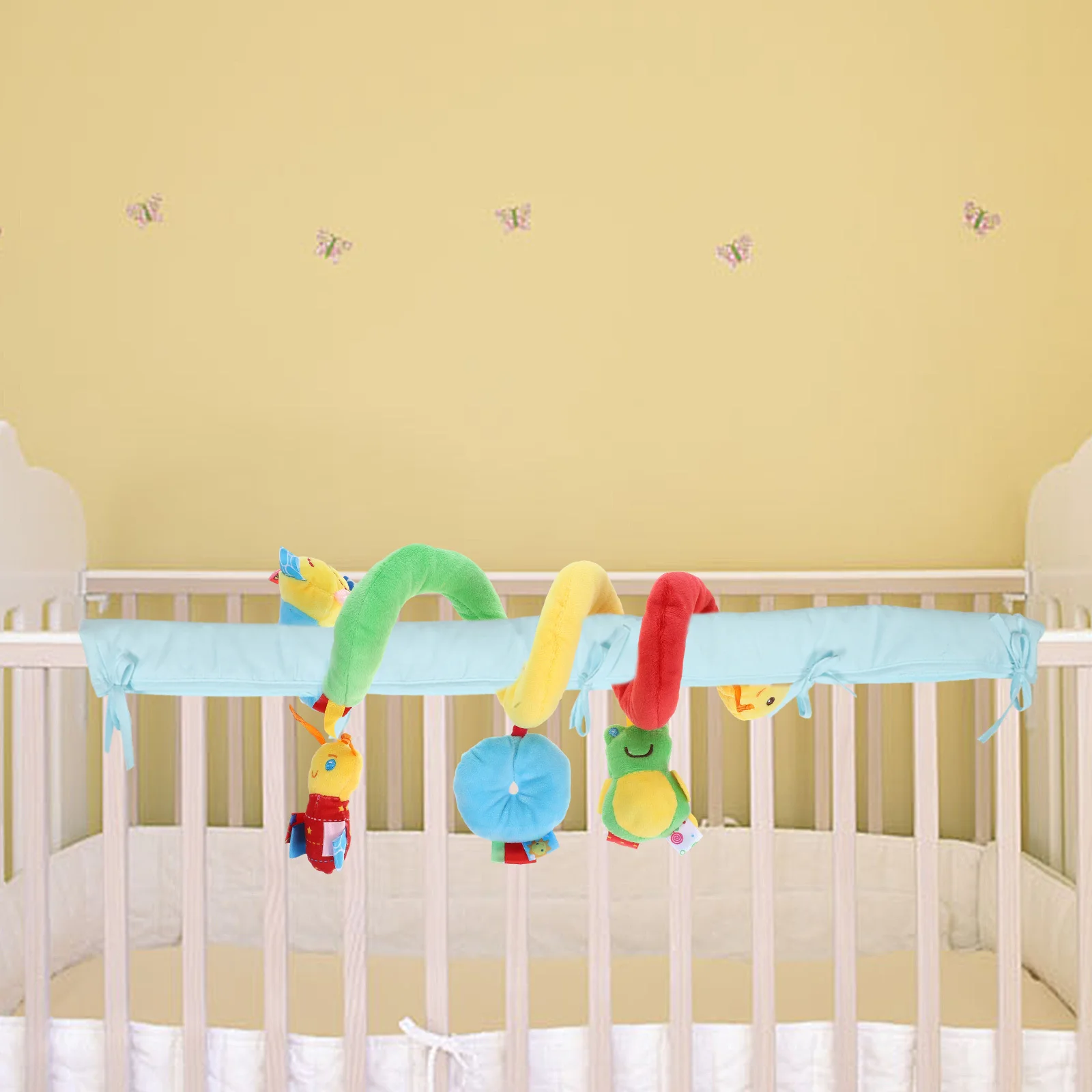 Voiture spirale suspendue pour bébé berceau poussette siège froissé couineur hochet nouveau-né multifonctionnel Mobile anneau de suspension