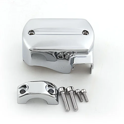 Imagen 2 del producto Para Yamaha Dragstar v-star XVS 400 650 950 1100 1300 cubierta de cilindro maestro de freno delantero de aluminio para motocicleta tapa de depósito cromada