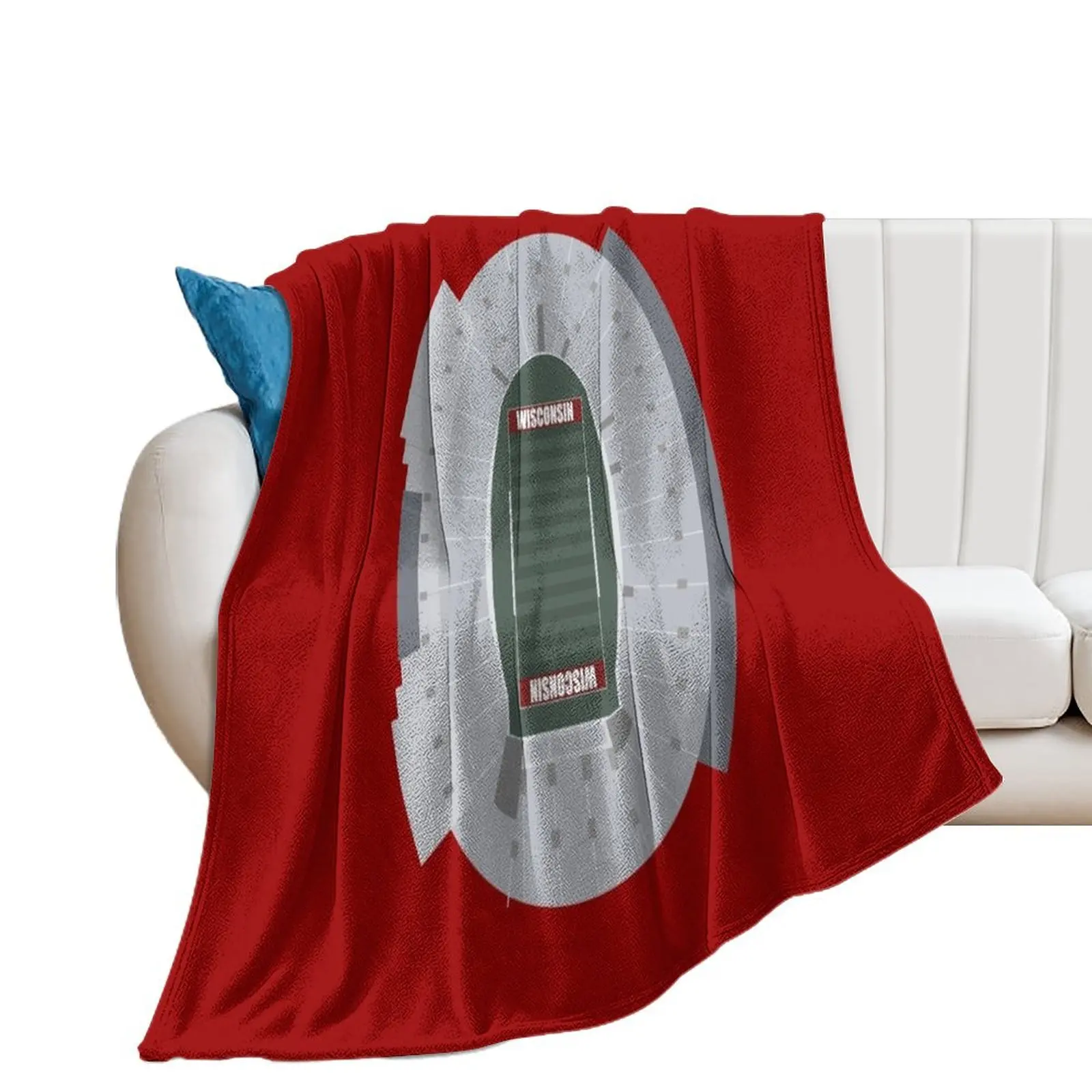 Camp Randall Stadium, University of Wisconsin, Badgers Football Throw Blanket Thermal Sleeping Bag Blankets