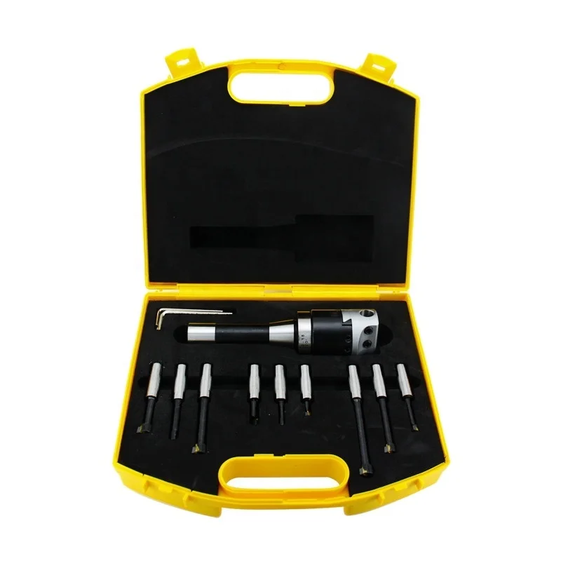 F1-12mm 50mm Diameter Precision Boring Head NT30 NT40 Shanks with Milling Machine Boring Bar Set 12pcs 7/16-20UNF Thread