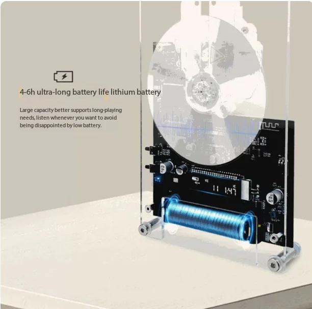 Transparent Acrylic Wall-mounted Photo Frame Bluetooth Player Music Picture Frame Cd Player