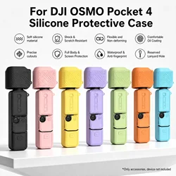 Anti-Scratch Anti-Slip Silicone Cover for DJI Osmo Pocket 4 Camera Case Lens Screen Protective Cover for Pocket 4 Accessories