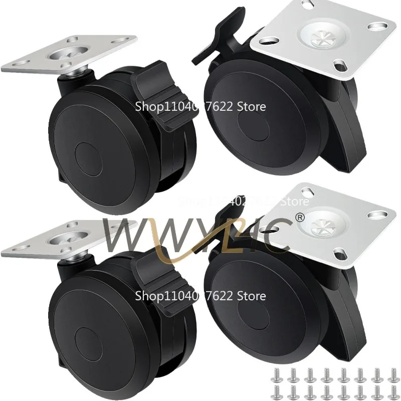 For 4-Pack 69828 Locking Universal Wheel For Gas Grill with Front Lock Kit