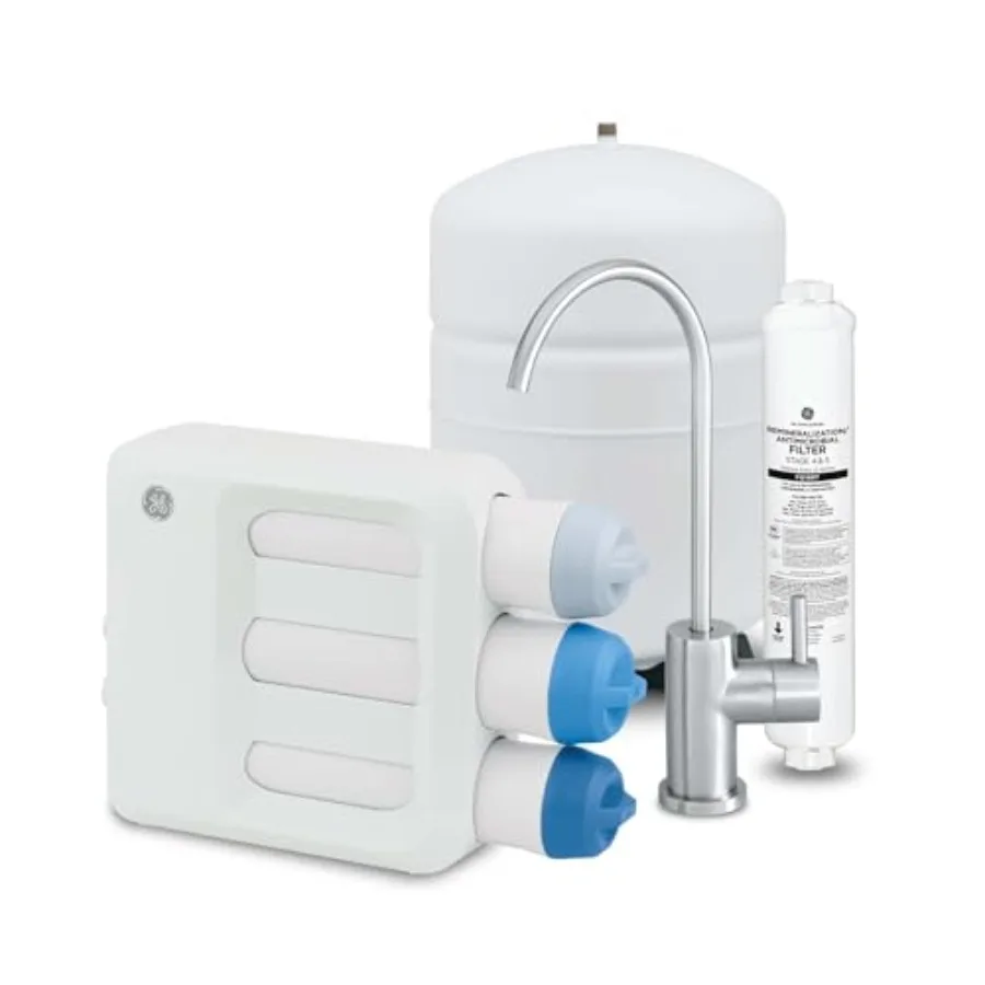 

5-Stage Reverse Osmosis Under Sink Water Filtration System with Faucet Reduces 95+ Impurities including Lead Chlorine Arseni