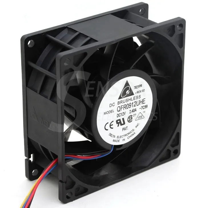 

Для 9 см QFR0912UHE 9238 90 мм DC 12 В 2,40 А 4-контактный ШИМ-серверный инвертор осевой кулер Охлаждающие вентиляторы высокой скорости