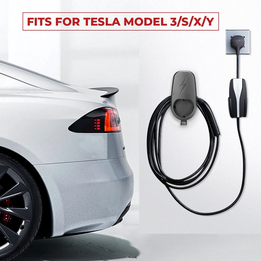 Support de câble de chargement de voiture pour Tesla Model 3 S X Y 2023 2022, organisateur d\'adaptateur, support mural de chargeur, support