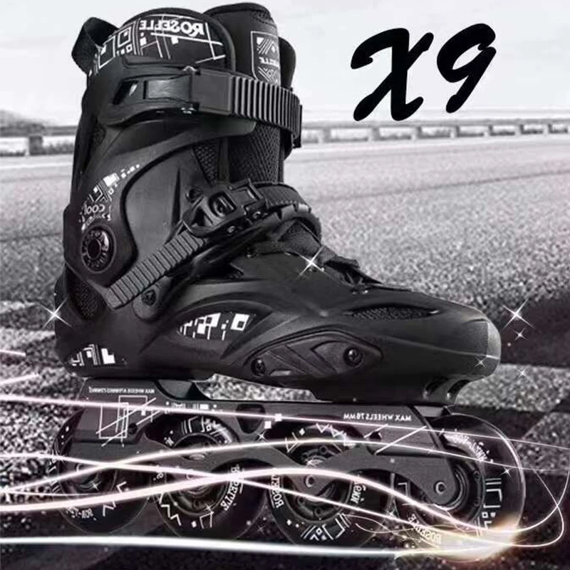 

Professional Inline Skates 4 wheels Roller Skates Shoes Men Speed Skates Adult Racing Speed Skating Inline Roller Skating Shoes