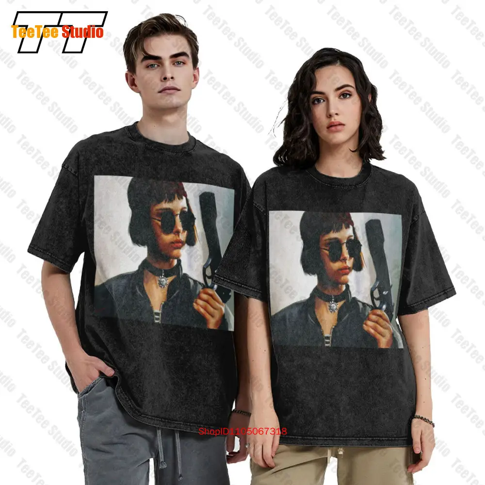 Fashion Movie Leon The Professional Leon Teach Matilda Vintage Oversized T-Shirt LDH4
