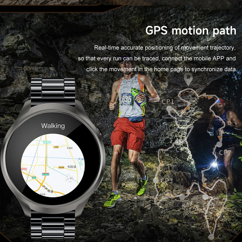 2025 ใหม่สมาร์ทนาฬิกาผู้ชาย 1.85 นิ้วเข็มทิศ 410 mAh แบตเตอรี่ขนาดใหญ่ GPS Motion Track บลูทูธการตรวจสอบสุขภาพ smartwatches
