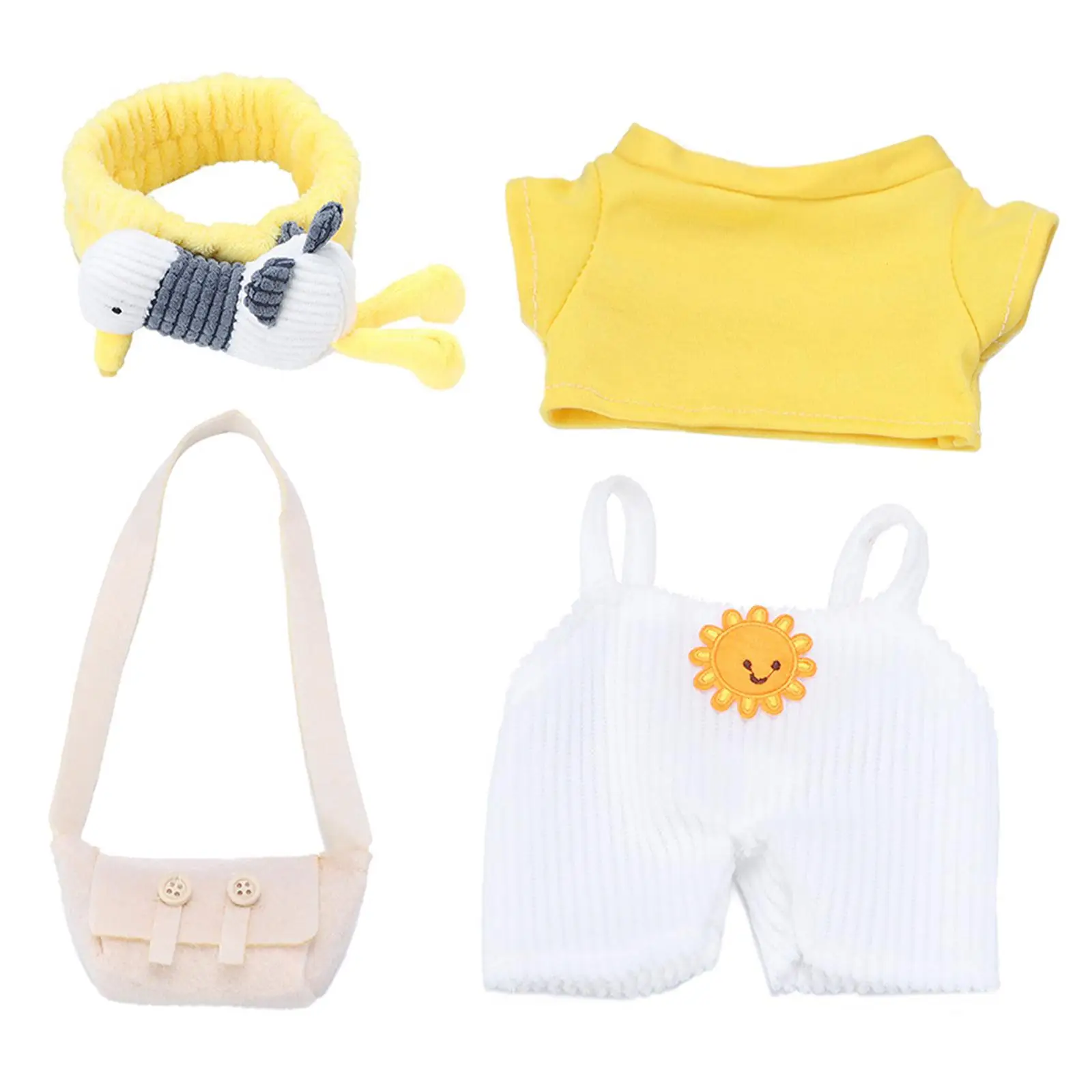 

Милый плюшевый комплект одежды для кукол: шапка и повседневный наряд для ролевых игр, мини-костюм для плюшевых игрушек и кукол, одежда для плюшевых игрушек-питомцев 25-30 см