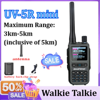 UV-5R Mini for Baofeng Walkie Talkie Multi-Band Type-C Charge 5W TFT Color Display Dual PTT Wireless Program Mini Radio 5RMINI